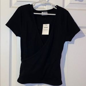 Black cross front top - Black